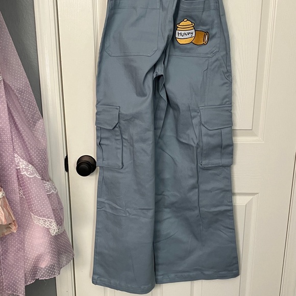 NWT Disney x Her Universe Winnie the Pooh Blue Yellow Overalls Jumpsuit S - Picture 6 of 8